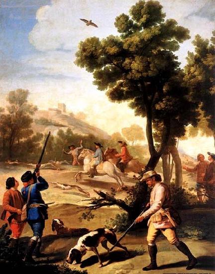 Francisco de goya y Lucientes The Quail Shoot oil painting image